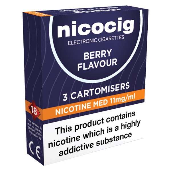 Nicocig Refill Cartridges Medium Strength Berry Cartomisers
