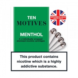 10 Motives E-Cigarette Low Strength Menthol Refill Cartridges