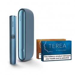 IQOS Iluma Heated Tobacco Device Starter Kit with Refills (Azure Blue)
