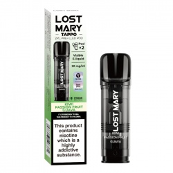 Lost Mary Tappo Kiwi Passion Fruit Guava Vape Refill Pods (Pack of 2)