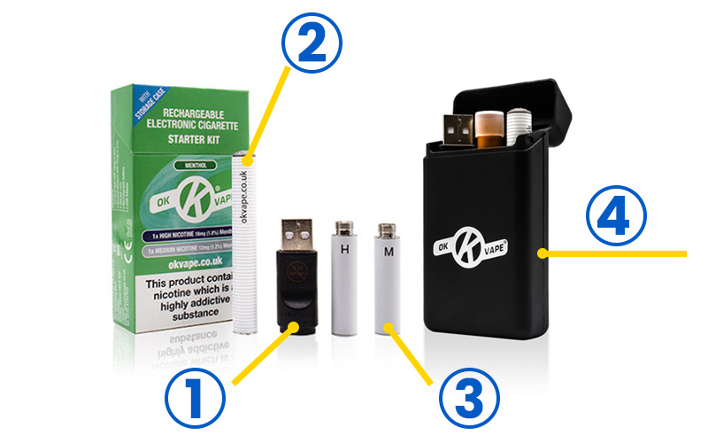 OK Vape Rechargeable Tobacco Starter Kit 