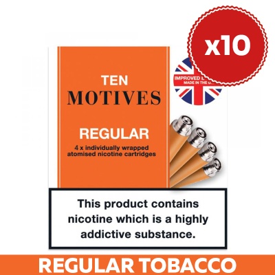 10 Motives E-Cigarette Tobacco Refill Cartridges Saver Pack (10 Packs)