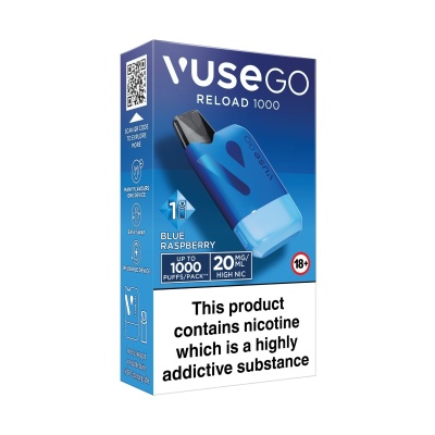 Vuse Go Reload Blue Mini Rechargeable Vape with Blue Raspberry Flavour Pod