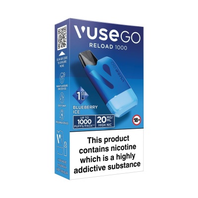 Vuse Go Reload Blue Mini Rechargeable Vape with Blueberry Ice Flavour Pod