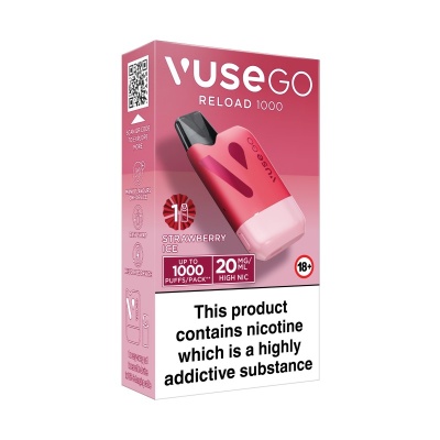 Vuse Go Reload Red Mini Rechargeable Vape with Strawberry Ice Flavour Pod