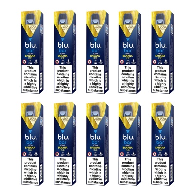 Blu Bar 1000 Banana Ice Disposable Vape Pen (Pack of 10)