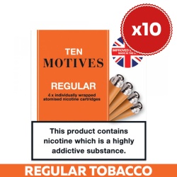 10 Motives E-Cigarette Tobacco Refill Cartridges Saver Pack (10 Packs)